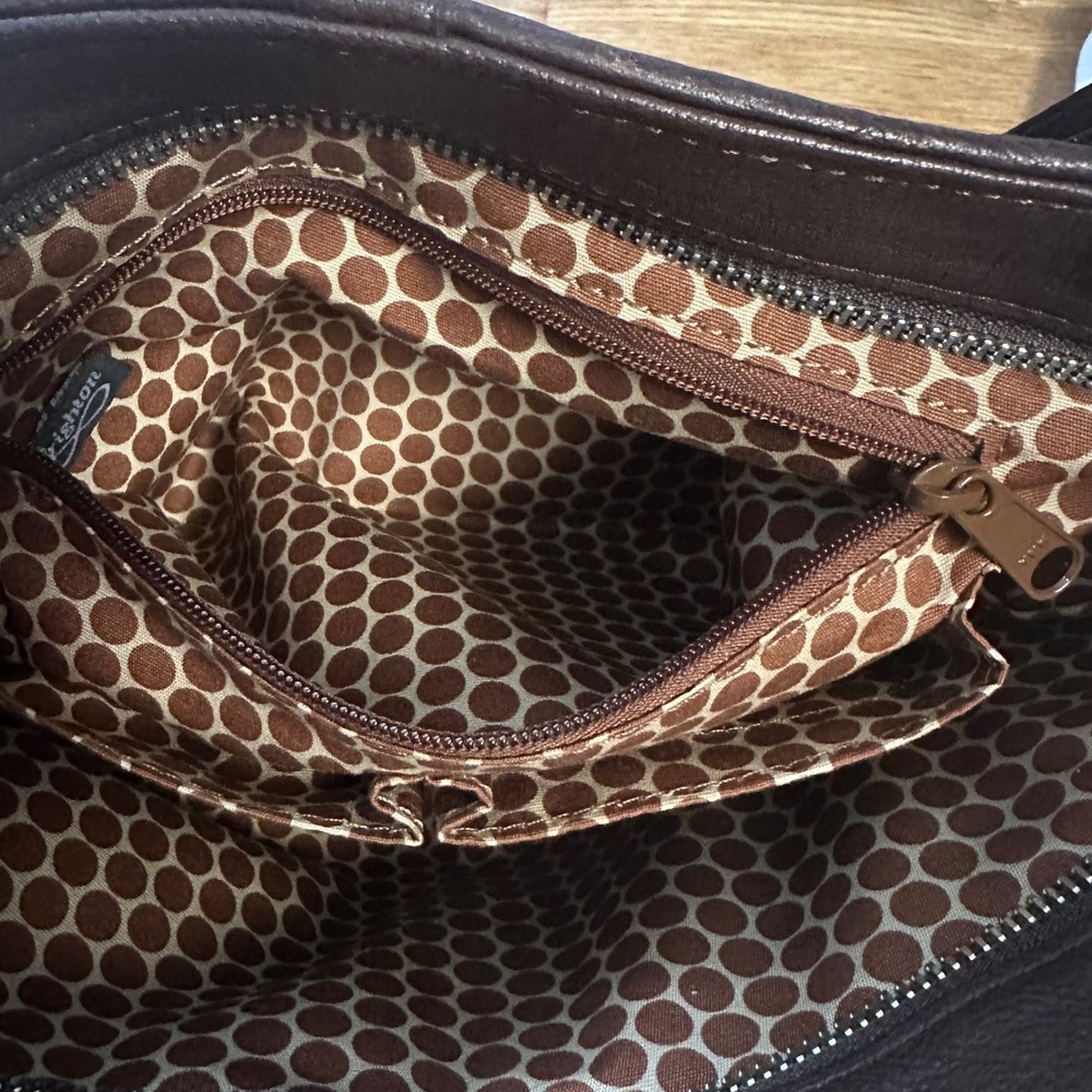 Brighton Straw Crossbody Bag Brown Faux Croc Leather Trim Heart Accents Boho Y2K - Picture 9 of 11